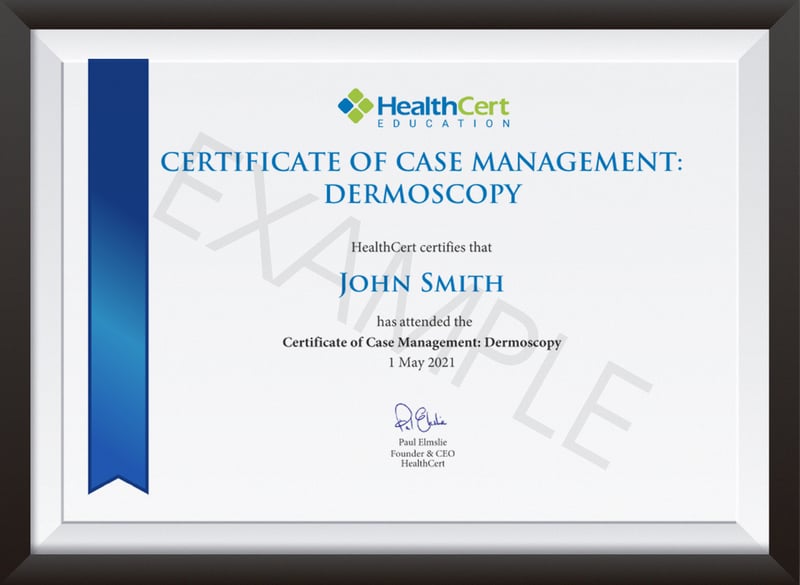 Certificate of Case Management: Dermoscopy